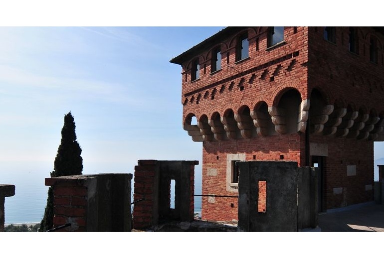 DIK43 Finale Ligure. A castle next to the sea.