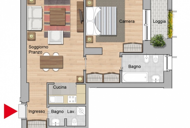 D-AU 58 2-, 3-, 4-bedroom apartments in a a new-built residential compound in Milan 